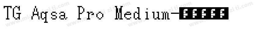TG Aqsa Pro Medium字体转换